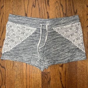 gray terry shorts